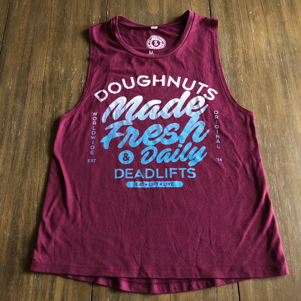 Doughnuts & Deadlifts Graphic Muscle Tank